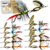 VMSIXVM Trout Lures Rooster Bait Tail Fishing Spinnerbaits, Brass Hard Metal Spinner Baits Trout Fishing Lures for Bass Salmon Pike Freshwater Saltwater Lake River view 1
