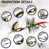 VMSIXVM Trout Lures Rooster Bait Tail Fishing Spinnerbaits, Brass Hard Metal Spinner Baits Trout Fishing Lures for Bass Salmon Pike Freshwater Saltwater Lake River view 4