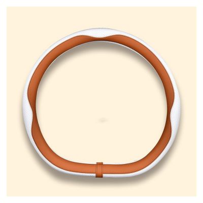 FUERU Car Steering Wheel Cover Set Car Steering Wheel Cover D Type Real Leather Ultra-Thin Touch Comfortable Car Interior (Color : 3#)