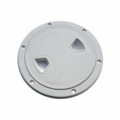 FERDUS Ship Fittings 4/6/8''White Circular Non Slip Inspection Deck Plate Hatch w/Detachable Cover for Access Boat RV Stainless Steel (Color : 6 Inch)