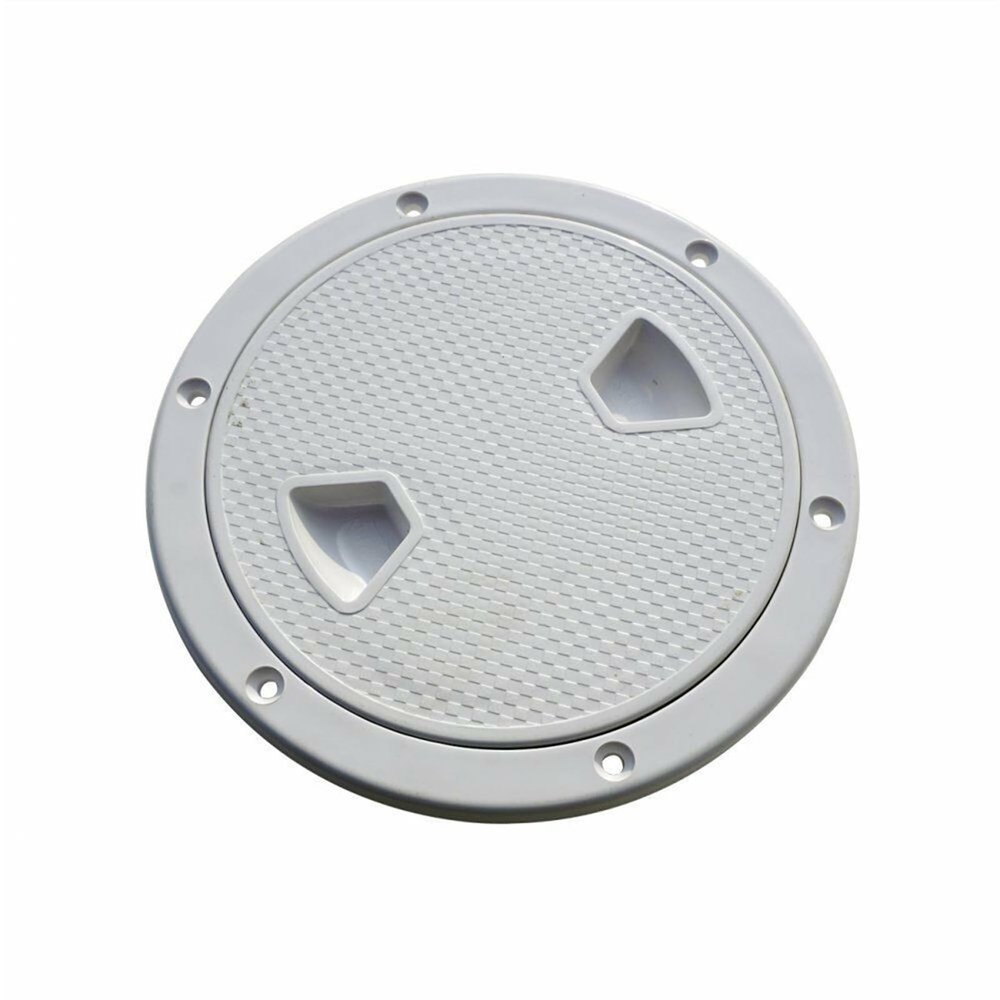 FERDUS Ship Fittings 4/6/8''White Circular Non Slip Inspection Deck Plate Hatch w/Detachable Cover for Access Boat RV Stainless Steel (Color : 6 Inch)