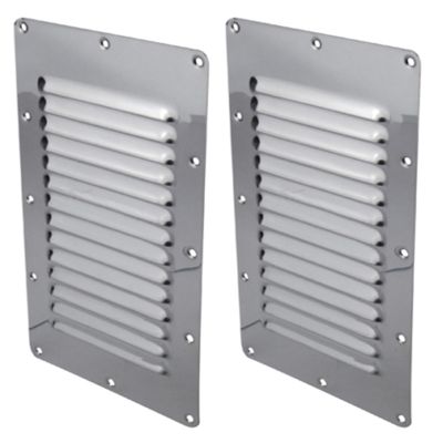 FERDUS Ship Fittings Stainless Steel Boat Louvred Vent Cover 228x127mm Stainless Steel (Color : 2PCS)