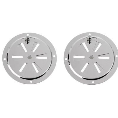 Ship Fittings 2Pcs Butterfly Vent Cover Stainless Steel 5" Flange RV Boat Stainless Steel