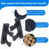Boyistar Baseball Bat Wall Mount Set, Display Rack for Baseball Bat Hanger Holder with Hidden Screws, Soft Liner, Clean Cloth for Baseball Softball Bat Display Case Rack Brackets view 3