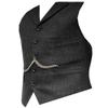 DREFEEL Mens Classic Wool Tweed Suit Vest Casual Sleeveless Jacket Herringbone Waistcoat for Tuxedos for Tuxedos view 4