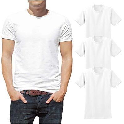 Classic Men's Short Sleeve Cotton Undershirts | Crew Neck T Shirt - Multi & Bulk Wholesale Packs