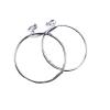MayNuo Round Clip Earrings Metal Simple Big Earrings Without Piercing Women Earear Clip/Silver/One Size view 1
