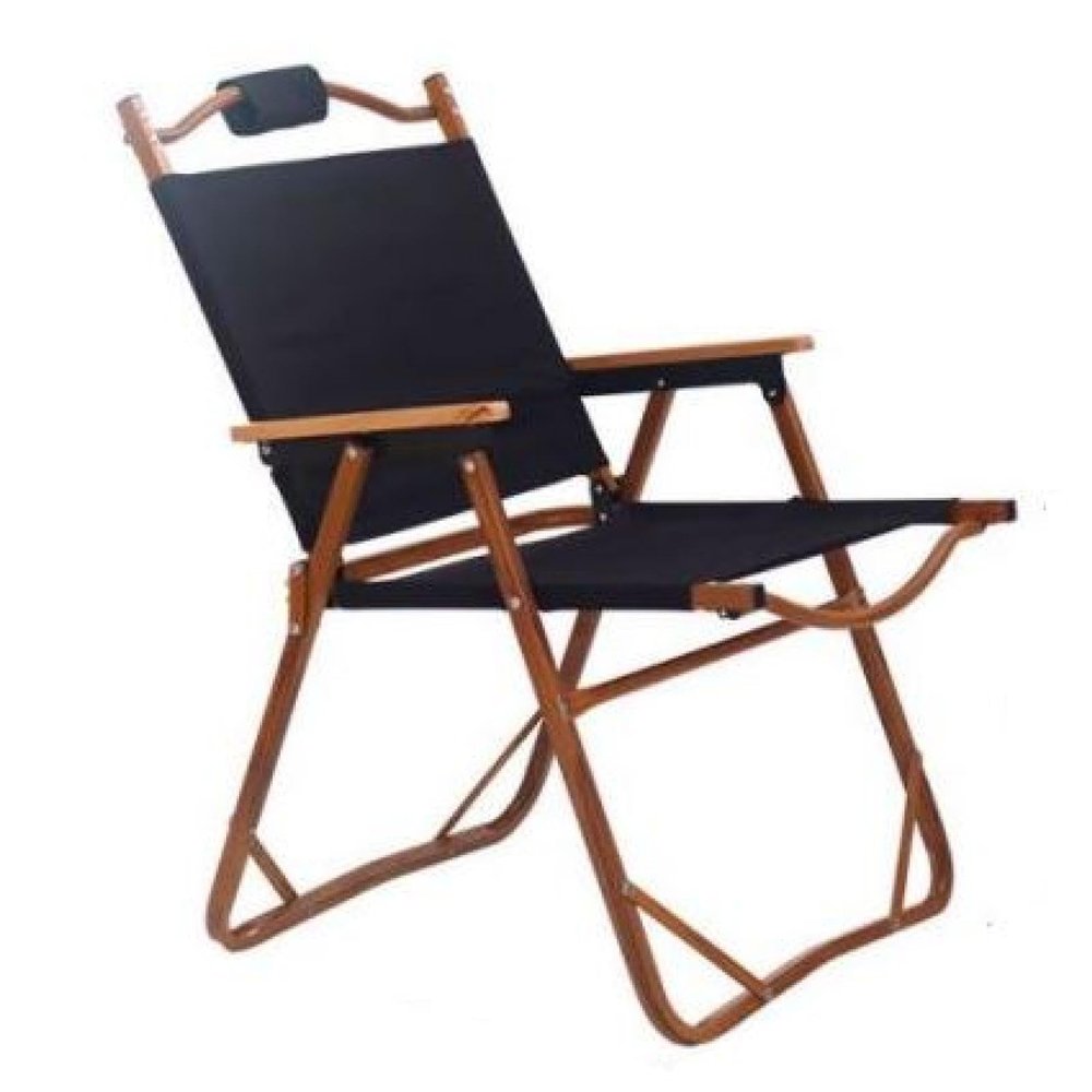 MRTURK Camping Folding Chair Outdoor Portable Aluminum Alloy Camping Folding Stool Folding Chair Largealuminumtubeblack