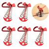 JINGIHE 5 PCS Fishbone Deck Anchor Pegs, Red Deck Furniture Anchors, Deck peg with Spring Buckle, 2.9 Inch x 1.4 Inch Adjustable Anchor Deck pegs, Tent Decks Anchors for Camping Hiking Supplies view 1