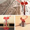 JINGIHE 5 PCS Fishbone Deck Anchor Pegs, Red Deck Furniture Anchors, Deck peg with Spring Buckle, 2.9 Inch x 1.4 Inch Adjustable Anchor Deck pegs, Tent Decks Anchors for Camping Hiking Supplies view 2