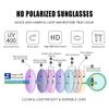 Kursan Polarized Kids Sunglasses for Girls Boys Mirrored Lens Vintage Sun Glasses Shades Age 3-9, 100% UV Protection (Two Pack (Clear Pink/Pink + Leopard/Green)) view 4