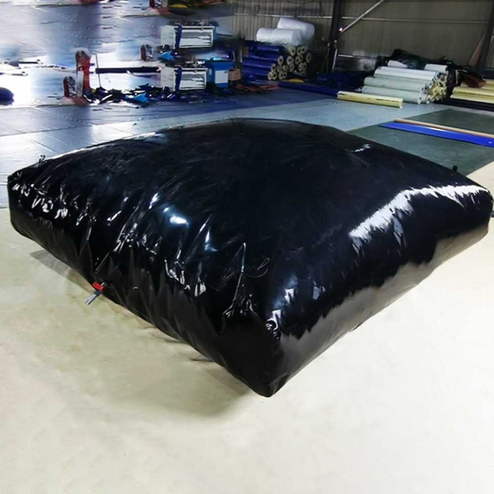 WDJBPSH Large Water Bladder Tank Black, Protable Outdoor Carrier Water Bag with Faucet, Garden/RV Camping/Courtyard/Fire-Fighting Emergency Use (Size : 1x0.8x0.2m/160L/42Gallon)