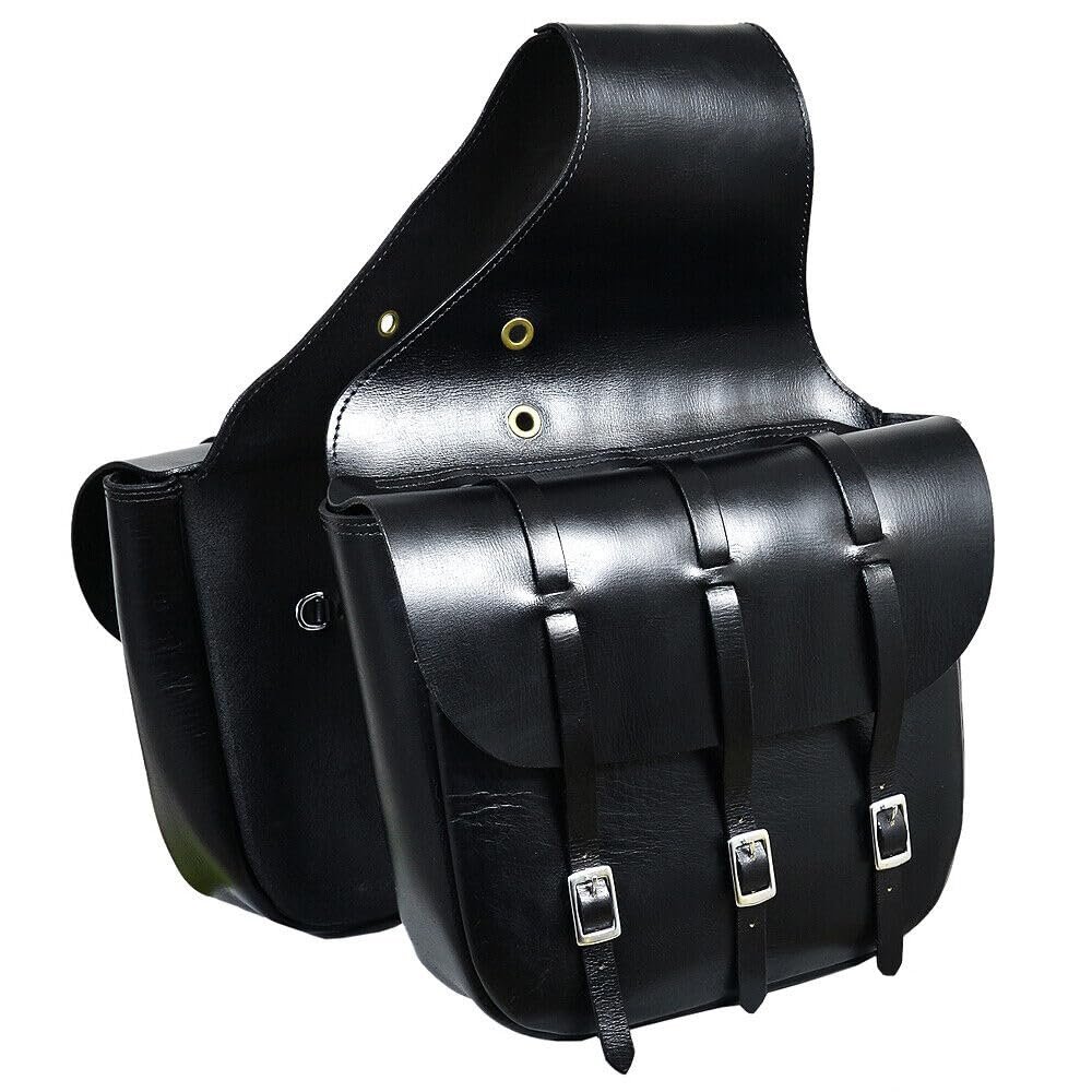 Western Leather Saddle Bag with Straps & Brass/SS Buckles for Horses/Horse Saddle Bag/Saddle Bag for Horse Saddle ME-WSB-039