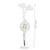 Retractable Wired Earphones 3.5mm In-Ear Headset, Portable White Earbuds view 2