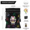 montela golf Valuables Pouch with Drawstrings Skeleton Golf Tee Pouch Leather Ball Bag for Men Women view 2