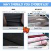 Seapisode 4 Bow Marine Grade Fade and Crack Resistant Bimini Top Replacement Cover, Heavy-Duty Waterproof and UV-proof Sun Shade Boat Canopy, Easy Install Zipper Sleeve Boat Awning/Without Frame,Black view 3