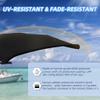 Seapisode 4 Bow Marine Grade Fade and Crack Resistant Bimini Top Replacement Cover, Heavy-Duty Waterproof and UV-proof Sun Shade Boat Canopy, Easy Install Zipper Sleeve Boat Awning/Without Frame,Black view 4