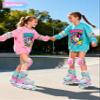 Sportneer Inline Roller Skates, Roller Boots Adjustable Size 2-7.5 with Illuminating Wheels Roller Blades Protective Gear Set for Gilrs Women view 2