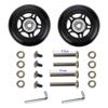 1 Pair/2pcs Luggage Suitcase Replacement Wheels 60mm/70mm/72mm/75mm/87mm/94mm/100mm, Rubber Swivel Caster Wheels 6mm Bearings Repair Kits (OD90xThk24mm/3.54x0.94in) view 1
