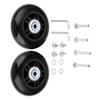 1 Pair/2pcs Luggage Suitcase Replacement Wheels 60mm/70mm/72mm/75mm/87mm/94mm/100mm, Rubber Swivel Caster Wheels 6mm Bearings Repair Kits (OD90xThk24mm/3.54x0.94in) view 4