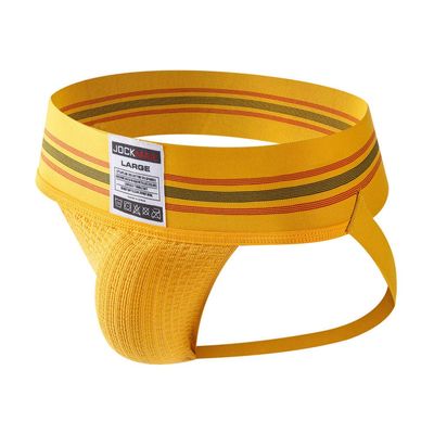 JOCKMAIL Mens Jock Strap Briefs Mens Athletic Jockstrap Athletic Supporter Mens Thongs Underwear (as1, alpha, x_l, regular, regular, Yellow)