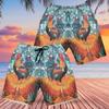 228CLOSET Rooster Men's Swim Trunks - Tropical Chicken Hawaiian Shorts for Men, Men's Summer Bathing Shorts Set 26 Size Size L view 2