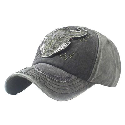 Women Men Washed Distressed Baseball Cap Embroidery Adjustable Denim Hats Vintage Streetwear Hip Hop Trucker Hat (Green, One Size)
