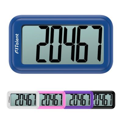 Pedometer for Walking Steps, 3D Accurate Simple Pedometer, Step Counter for Kids Men Women Seniors, Step Tracker with Clip Lanyard, Blue