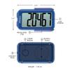 Pedometer for Walking Steps, 3D Accurate Simple Pedometer, Step Counter for Kids Men Women Seniors, Step Tracker with Clip Lanyard, Blue view 3