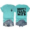 Feral Wife Tank Top Someone's Feral Wife Tshirt Somebody's Feral Wife Shirt Casual Loose T-Shirts Funny Crewneck Tee Fun Tank Top Loose Tshirts Women Gift Plus Size 5XL Aqua view 2