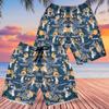 Hula Girl Men's Swim Trunks - Sunset Orange Hawaiian Shorts for Men, Men's Summer Bathing Shorts Set 27 Size Size 2XL view 2