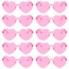 Fengek 10 Pcs Heart Shape Sunglasses Frameless Transparent Glasses Party Favors for Women, Pink view 1