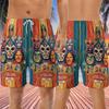 228CLOSET Lucha Libre USA Men's Swim Trunks - Wrestling Hawaiian Shorts for Men, Men's Summer Bathing Shorts Set 30 Size Size XL view 3