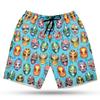 Wrestling Mask Men's Swim Trunks - Lucha Libre Hawaiian Shorts for Men, Men's Summer Bathing Shorts Set 30 Size Size S view 1