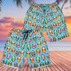 Wrestling Mask Men's Swim Trunks - Lucha Libre Hawaiian Shorts for Men, Men's Summer Bathing Shorts Set 30 Size Size S view 2