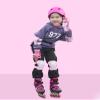 Girls Skating Knee Brace Elbow Wrist Pads Set Adjustable Collision Avoidance Skate Roller Blading Cycling Kneepad Elbow Wrist Braces Knee Support Guards Protective Gear view 2