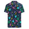 80s 90s Flamingo Hawaiian Shirt for Men Loose-Fit Short Sleeve Button Down Shirt Casual Beach Clothing Beach Shirts Funny Party Outfits view 2