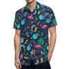 80s 90s Flamingo Hawaiian Shirt for Men Loose-Fit Short Sleeve Button Down Shirt Casual Beach Clothing Beach Shirts Funny Party Outfits view 3