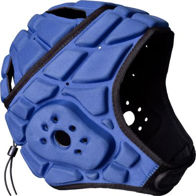COOLOMG Soft Shell Flag Football Helmet 7v7 Rugby Helmet Scrum Cap Soccer Padded Headgear Adjustable Head Protector for Youth Kids Navy Blue