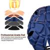 COOLOMG Soft Shell Flag Football Helmet 7v7 Rugby Helmet Scrum Cap Soccer Padded Headgear Adjustable Head Protector for Youth Kids Navy Blue view 4