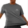 NORTHYARD Men's UPF 50+ Sun Protection Shirts Swim SPF UV Quick Dry Short Sleeve T-Shirts for Athletic Fishing Rash Guard Carbon Heather 2XL view 2