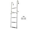 304 Stainless Steel Slip 2 Step+3 Step Folding Telescoping Ladder Folding Dock Ladder 400 LB Replacement for Boats Pontoons RVs Ships view 1