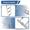 304 Stainless Steel Slip 2 Step+3 Step Folding Telescoping Ladder Folding Dock Ladder 400 LB Replacement for Boats Pontoons RVs Ships view 3