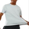 NORTHYARD Men's UPF 50+ Sun Protection Shirts Swim SPF UV Quick Dry Short Sleeve T-Shirts for Athletic Fishing Rash Guard Grey Heather M view 2