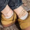 17IF 4 PCS Gold Ankle Bracelets For Women, Pearl Diamond Heart Layering Snake Ankle Bracelets Minimalist Summer Beach Foot Chain Cuban Ankle Jewelry Gift view 3