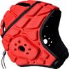COOLOMG Soft Shell Flag Football Helmet 7v7 Rugby Helmet Scrum Cap Soccer Padded Headgear Adjustable Head Protector for Adults Red view 1