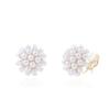 YOQUCOL Round Simulated Pearl Golden Clip On Stud Earrings Non Pierced Ear Earrings for Women view 1