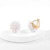 YOQUCOL Round Simulated Pearl Golden Clip On Stud Earrings Non Pierced Ear Earrings for Women view 4