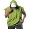 Aixdir Sleeveless Shirts for Men Rock Tank Tops Gym Fitness Sleeveless Hoodie Green view 2