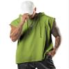 Aixdir Sleeveless Shirts for Men Rock Tank Tops Gym Fitness Sleeveless Hoodie Green view 4
